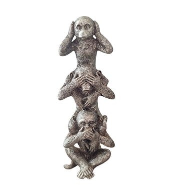 Three Wise Monkeys Ornament n Gold 