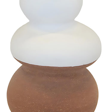 high-quality ceramic, this decorative accent piece features elegant contours design