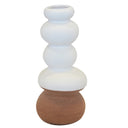 Orb-Shaped Tall Ceramic Vase with a striking two-tone finish, perfect for any room