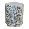 Vine Grey Capiz Shell Drum Stool by Woodka Interiors