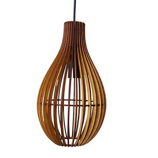 Pendant Light in wood by woodka interiors