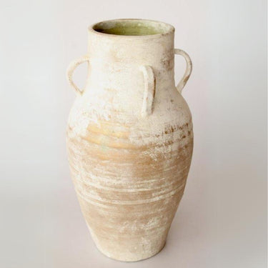 Weathered Cement Vessel with Handles | Woodka Interiors