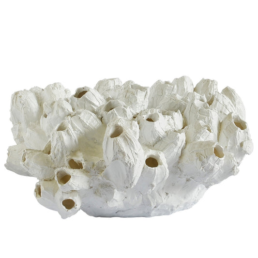 White Barnacle Faux Coral Ornament by Woodka Interiors