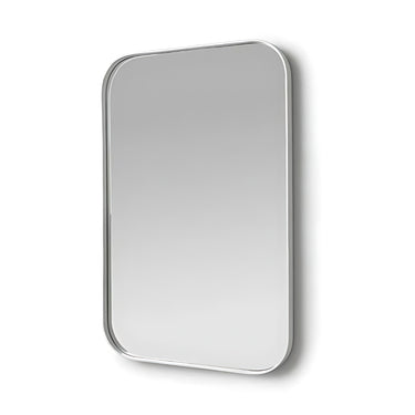 Deep Frame White Rectangle Mirror 