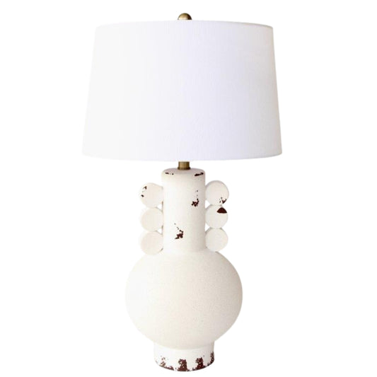 White Distressed Lamp