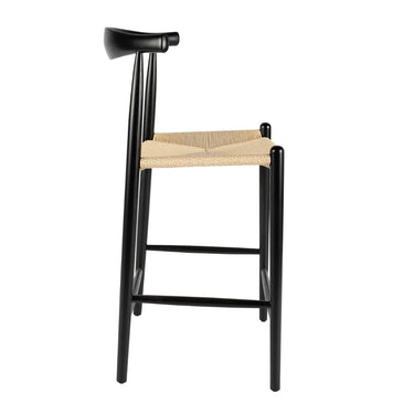 Stylish William Counter Chair with ash wood frame and woven paper cord seat Woodka Interiors Counter Stools