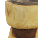 Wooden Drum Stool Close up Wood design