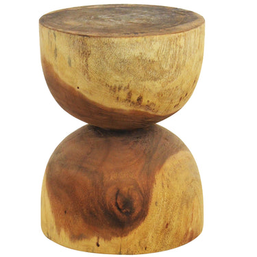 Wooden Hourglass Stool - Woodka Interiors