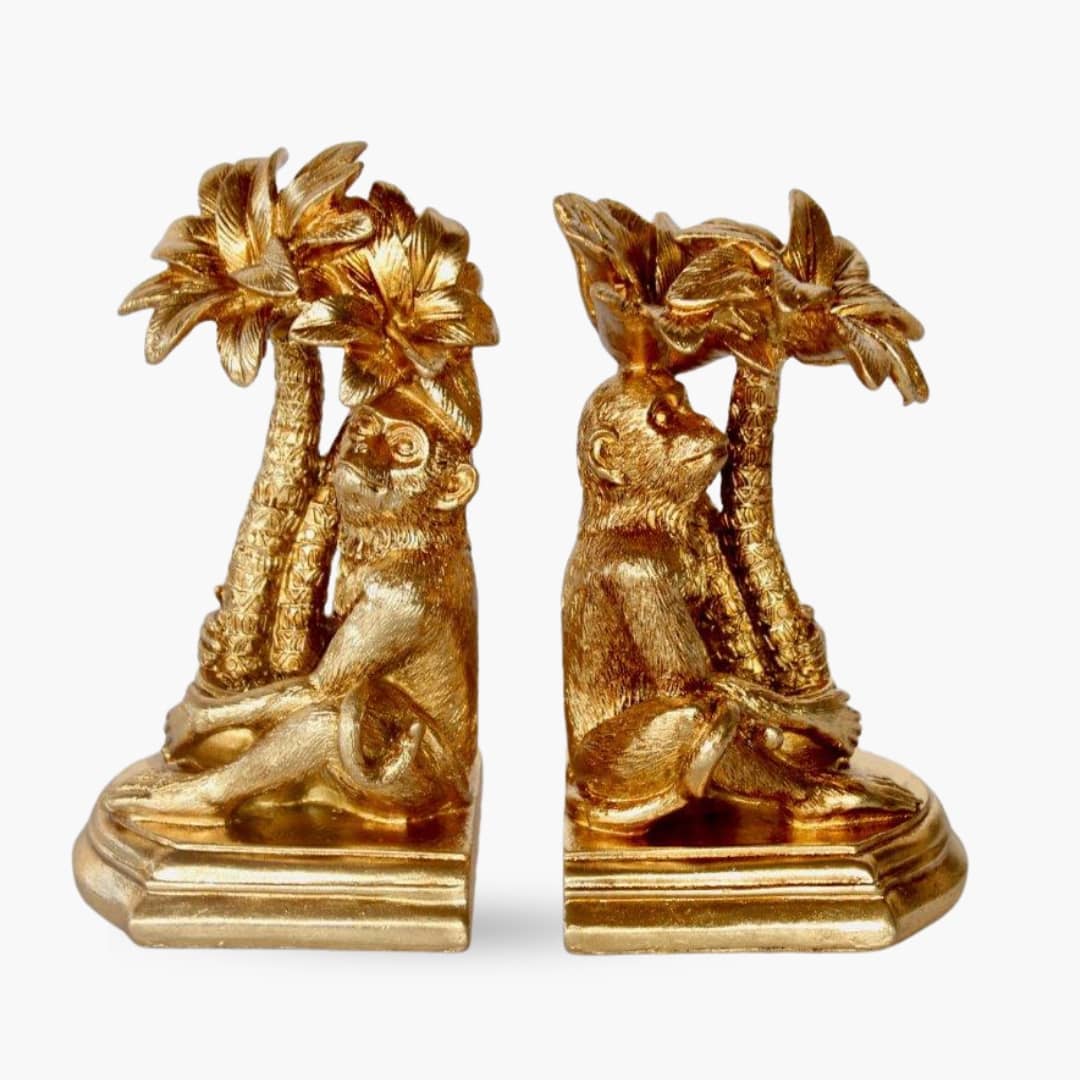 Gold Monkey Bookends
