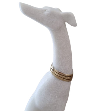 Poised Greyhound Ornament gold collar detail