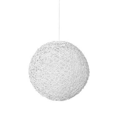 White Woven Pendant Light By Woodka Interiors