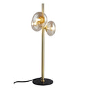 Yoyo Gold Table Lamp with Clear Glass Round Shades