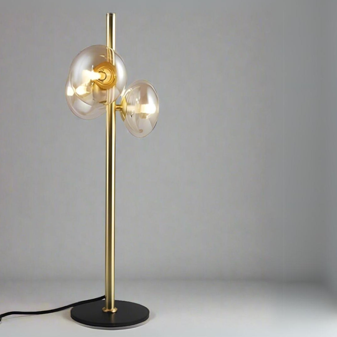 Yoyo Gold Table Lamp with Clear Round Shades