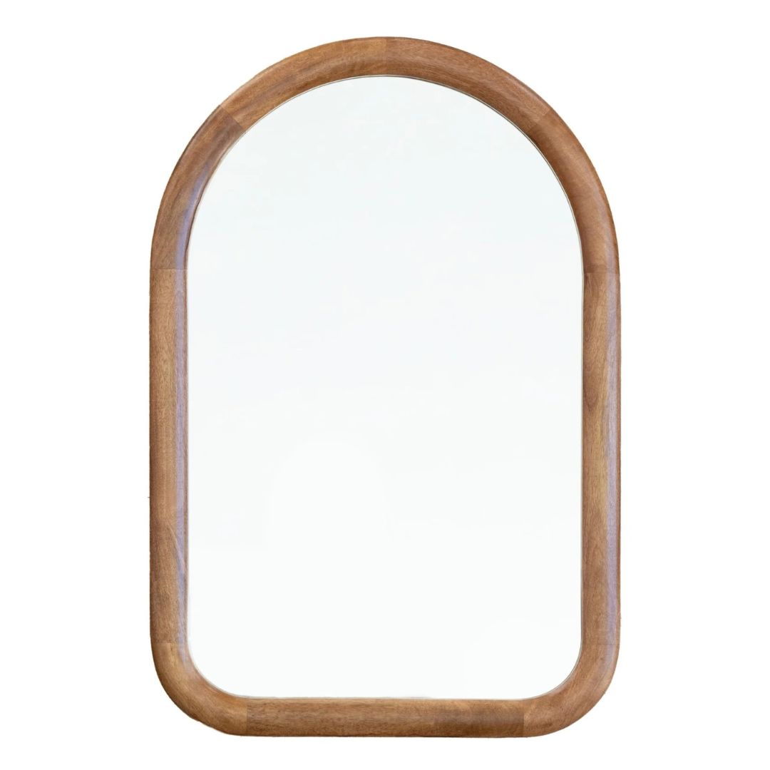 Natural arched wall mirror