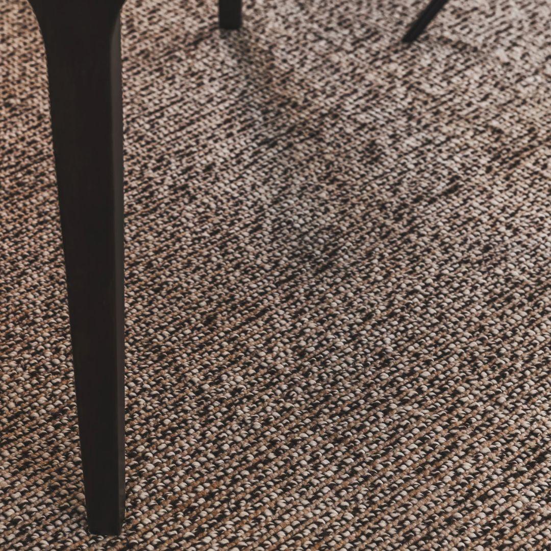 Aesthetic Rug in Bark hand-loomed from polyester and cotton styled
