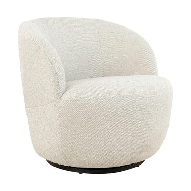 Alba Swivel Chair in Pristine Natural 