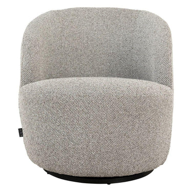 compact occasional chair with smooth swivel mechanism