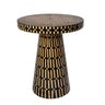 Amelia side table with stripes inlay