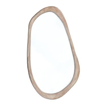 arabella organic shaped wooden mirror large