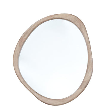 arabella organic shaped wooden mirror medium
