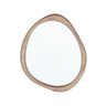 arabella organic pebble wood wall mirror with a matte hazel rubberwood frame