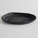 Atoll black ribbed tray.