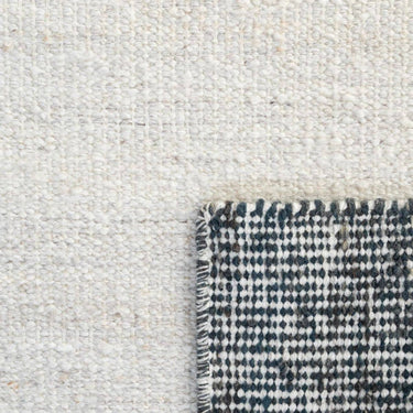 Close up details of the durable, textured weave on the outdoor runner rug.