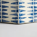 Azure capiz shell storage box with blue and white pattern