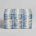 Azure capiz shell storage box with blue and white pattern
