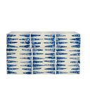 Azure capiz shell storage box with blue and white pattern