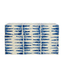 Azure capiz shell storage box with blue and white pattern