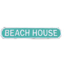 beach house enamel sign turquoise