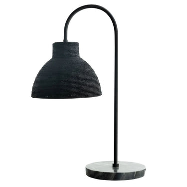 beacon desk lamp in black jute shade