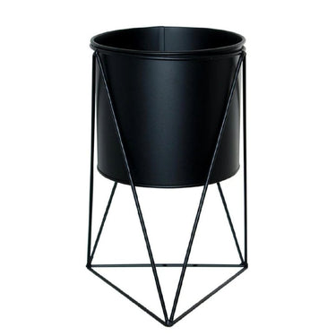 Black metal plant stand