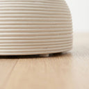 bondi rattan side table white coiled rattan base.
