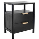 Bordeaux nightstand in black solid mango wood.