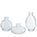 clear mini glass bud vases set