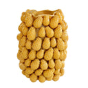 Large yellow Ceramic Pineapple Vase featuring a bold vibrant finish and a unique sculptural silhouette