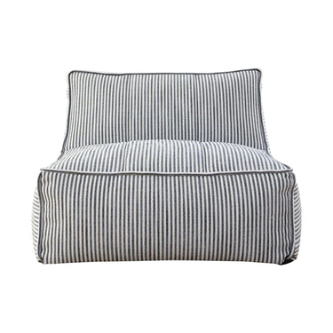 Chapala Occasional Chair fully upholstered in Graphite fabric, outdoor lounge chair, EPP bean filling, modern patio furniture, durable polyester, all-weather seating, terrace and poolside chair