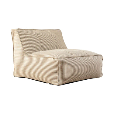 Chapala Occasional Chair in Henley Riverbank highlighting all-weather fabric and cushioned bean filling