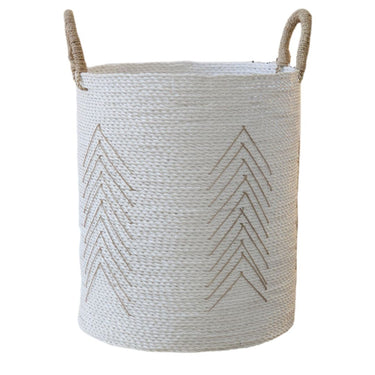 large basket woven decor storage