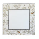 Chinoiserie Black Frame Square Wall Mirror