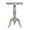 Classic Pedestal Side Table with turned base and curved legs