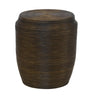 Coiled Rattan Stool Side Table