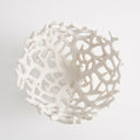 Large white decorative coralline bowl with an open-branching pattern.
