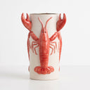 Red crayfish ceramic vase