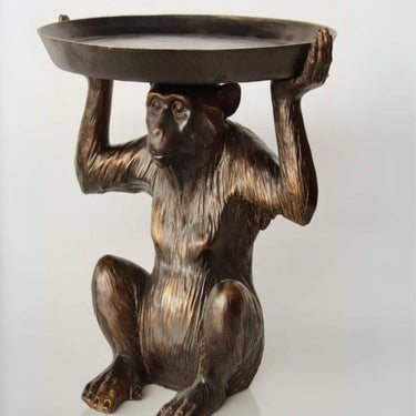 decor tray monkey holding a tray 