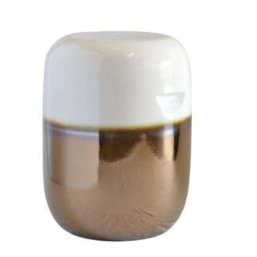 Decorative stool table with built-in side handles