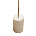 Close-up of the Devotion Floor Lamp highlighting the marble texture and iron detailing