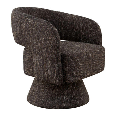 Diane Swivel Chair in Chai side view highlighting upholstered seat and swivel base